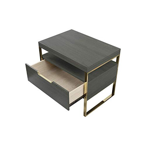 Vant Wooden Night Stand - Classic Grey Gold 1