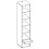 Arthauss Arthauss Modern Side Cabinet With Drawer in White Gloss For Vertical Wall Beds 2