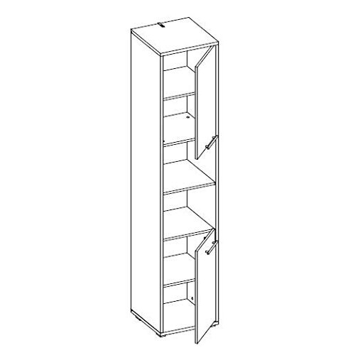 Arthauss Arthauss CP-08 Modern Side Cabinet For Vertical Wall Beds in White Matt - Elegant High Storage Solution for Foldable Beds 1