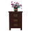 ARPHASLE Oak Solid Wood Bedside Cabinet (Walnut Brown), (132-FUR) 4