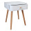 ASPECT Gina Mid Century Modern Two-Tone Bedside Table,White/Natural 4