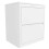 Lexi White High Gloss Bedside Table with 2 Drawers 4