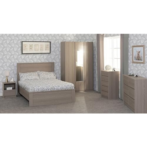 Seconique Seconique Paris 1 Drawer Bedside in Smoked Ash Effect 1