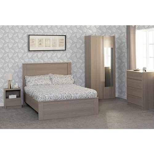 Seconique Seconique Paris 1 Drawer Bedside in Smoked Ash Effect 2