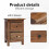 VidaXL vidaXL Solid Wood Bedside Table Bedside Table Bedside Table Drawers 5