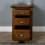 Elm home and garden Rustic Dark Solid Mango Wooden 3 Drawer Bedside Cabinet Nightstand Fully Assembled Side End Table 2