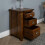 Elm home and garden Rustic Dark Solid Mango Wooden 3 Drawer Bedside Cabinet Nightstand Fully Assembled Side End Table 4
