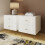 GFW Thalia Ribbed 2 Drawer Bedside Table Pair White 2