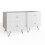 GFW Thalia Ribbed 2 Drawer Bedside Table Pair White 3