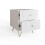 GFW Thalia Ribbed 2 Drawer Bedside Table Pair White 5