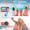 48MP Waterproof Camera Auto Focus 10ft Built-in 32GB Dual Screen (Pink) 4