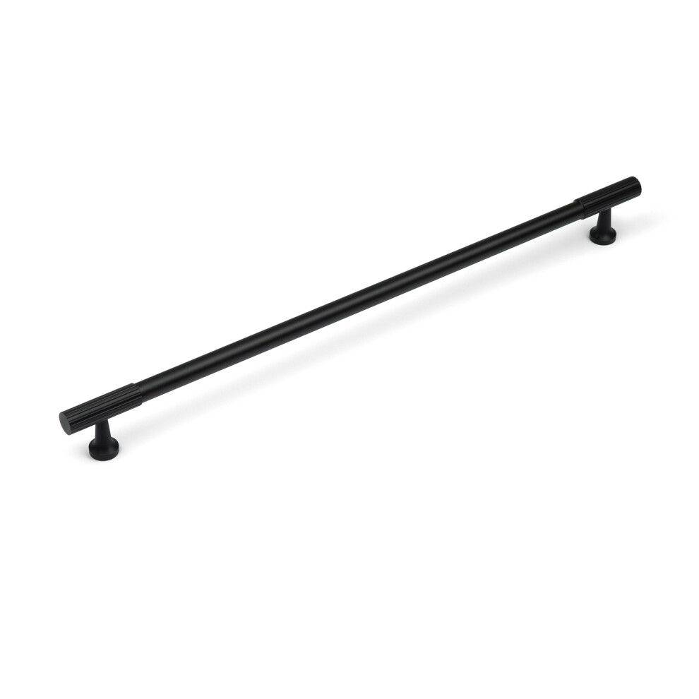 320Mm Matt Black Reeded Cabinet Handle 5056767305815