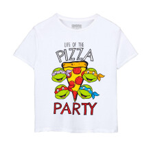 (3-4 Years, White) Teenage Mutant Ninja Turtles Boys Life Of The Pizza Party T-Shirt
