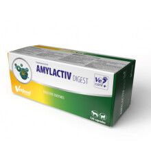 Suplemento para perros y gatos VetFood Amylactiv digestión 120 cápsulas.