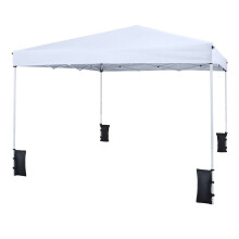 Verstellbarer Pop-Up-Pavillon 290x290 cm, Weiß, mit Zubehör