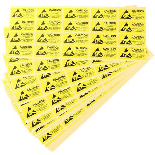 450 Pcs Anti-Static Label Warning Sign Sticker Electrostatic Wall