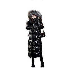 (m) Women's Long Down Jacket Thickened Warm Winter Coat