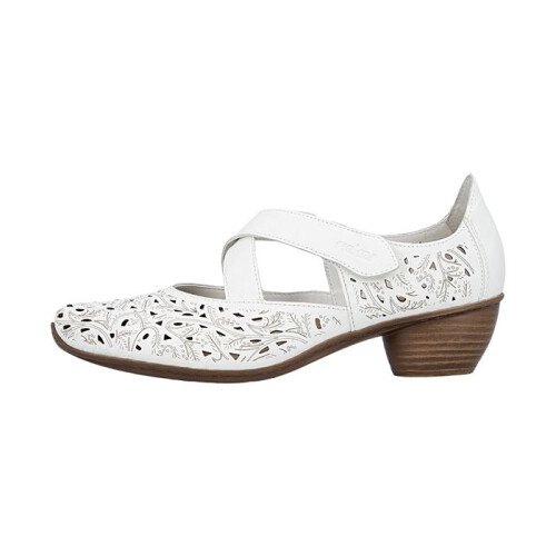 Rieker Escarpins - RIEKER - Népal - Cuir - Talon large - Fermeture scratch