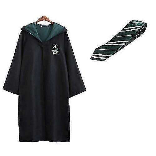 (L, Green) Slytherin Robe Cloak Tie Costume
