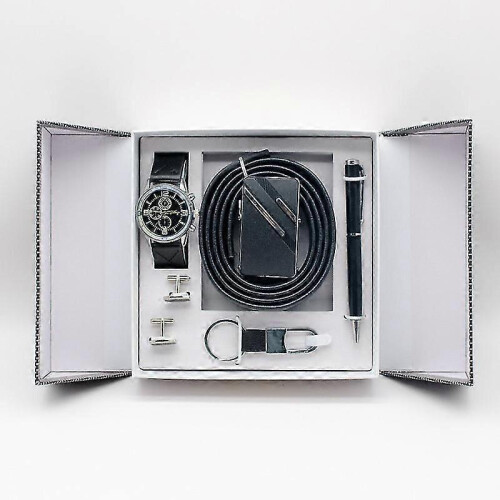 Men's Watch Set Men's Birthday Gift (black)