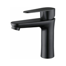 Baterie elegantă de baie cu finisaj negru mat, design cu o singură manetă din oțel inoxidabil pentru reglarea ușoară a temperaturii în