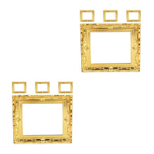 8Pièces Cadres Miniatures Dorés Plastique Accessoires Maison De