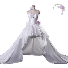 (L, Without Petticoat) DATE A LIVE Tokisaki Kurumi Wedding Dress Cosplay Costumes Party Fancy Dress for Womens