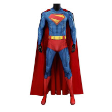 (L) Superman: Legacy Clark Kent Cosplay Costume Jumpsuit Party Fancy Dress Bodysuit With Cloak