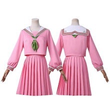 (XXL, without wig) SILENT HILL f Shimizu Hinako Cosplay Costumes Sailor Uniform Pleated Skirt for Womens Pink
