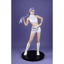 (S) KPop Demon Hunters Rumi Cosplay Costume Set Halloween Party Fancy Dress for Womens Without Wig