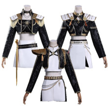 (XL Adults, Mira With Wig) New KPop Demon Hunters Cosplay Costume Set Rumi Mira Zoey Halloween Party Fancy Dress for Womens Black _c A