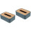 2Pcs Blue Napkin Tissue Storage Case for Home Office Bathroom 3