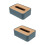 2Pcs Blue Napkin Tissue Storage Case for Home Office Bathroom 6