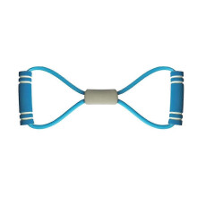 (Blue) Yoga resistance band stretching figure-eight rope, suitable for home physical therapy.