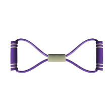 (Purple) Yoga resistance band stretching figure-eight rope, suitable for home physical therapy.