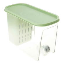(Green) 5800ML PP Material Water Pitcher with Fruit Infuser Large Capacity Iced Beverage Dispenser Fruit Teapot Drink Dispenser White