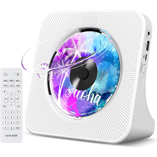 Portable CD Player with Bluetooth, Gueray Desktop CD Players for Home
