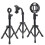 Desktop Metal Tripod Foldable Live Tripod with Cell Phone Adapter Microphone Clip Monocular Binoculars Table Mount Tripod 2