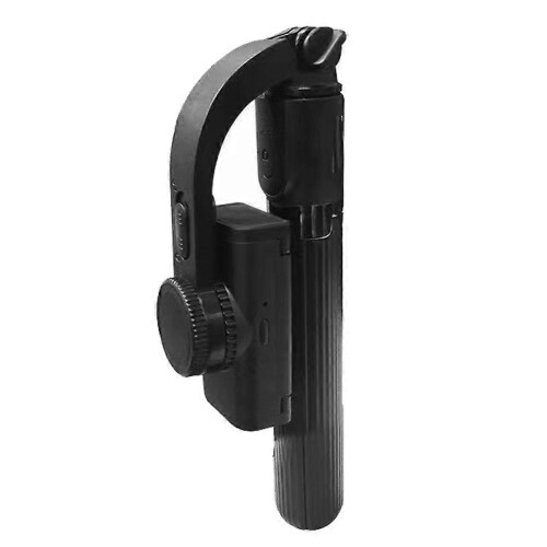(Black) L08 Gimbal Tripod Selfie Stick Bluetooth Handheld Stabilizer Mobile Phone Holder Adjustable Black