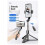 (White) L08 Gimbal Tripod Selfie Stick Bluetooth Handheld Stabilizer Mobile Phone Holder Adjustable Black 3