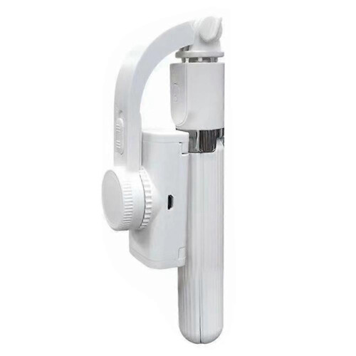 (White) L08 Gimbal Tripod Selfie Stick Bluetooth Handheld Stabilizer Mobile Phone Holder Adjustable Black