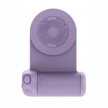 (Purple) Selfie Phone Tripod Mount 2 in 1 Magnetic Camera Grip Handle Holder Wireless Remote Controlled for Smartphones Black