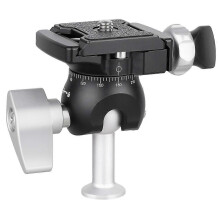 Mini Reverse Ball Head 360 Degree Rotating Camera Tripod Head CNC Aluminum Alloy Ball Head for DSLR,Camera,Phone