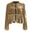 Women's Flowy Puff Sleeve  Top, V-neck, Bow Front,-coffee M 4