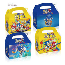 (4pcs candy box) Birthday Party Decorations Kids Disposable Tableware Set Baby Shower Boy Girls Party Decor Supplies Kid Birthday Gift