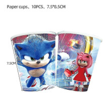 (10pcs cup) Birthday Party Decorations Kids Disposable Tableware Set Baby Shower Boy Girls Party Decor Supplies Kid Birthday Gift