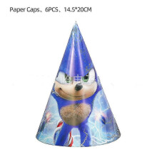 (6pcs hat) Birthday Party Decorations Kids Disposable Tableware Set Baby Shower Boy Girls Party Decor Supplies Kid Birthday Gift