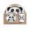 (Panda) Five-piece Bamboo Fiber Children's Tableware Animals Pattern Kid Sets 2