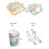 (Panda) Five-piece Bamboo Fiber Children's Tableware Animals Pattern Kid Sets 3