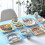 (Little crocodile) Five-piece Bamboo Fiber Children's Tableware Animals Pattern Kid Sets 4